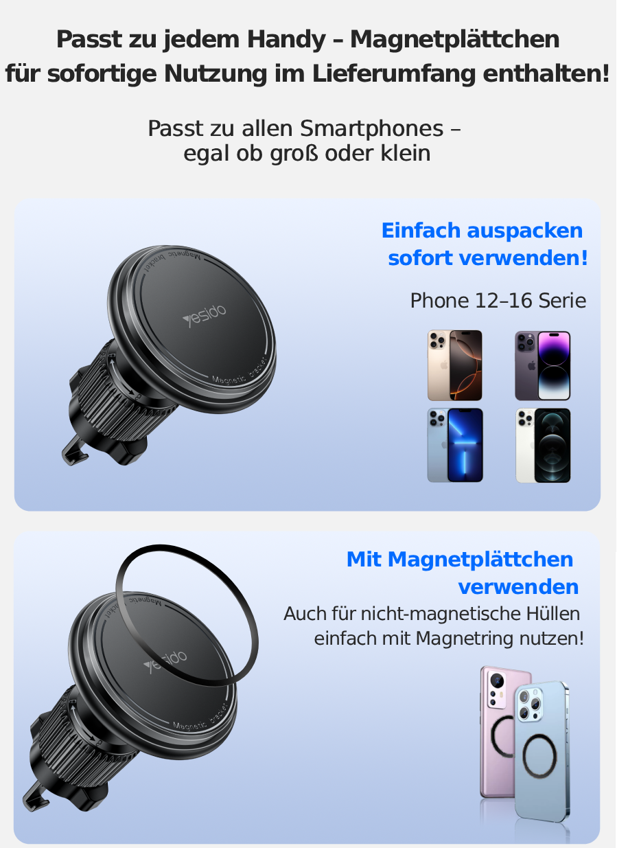 Magnetische Handyhalterung Lüftungsgitter – MagSafe kompatibel