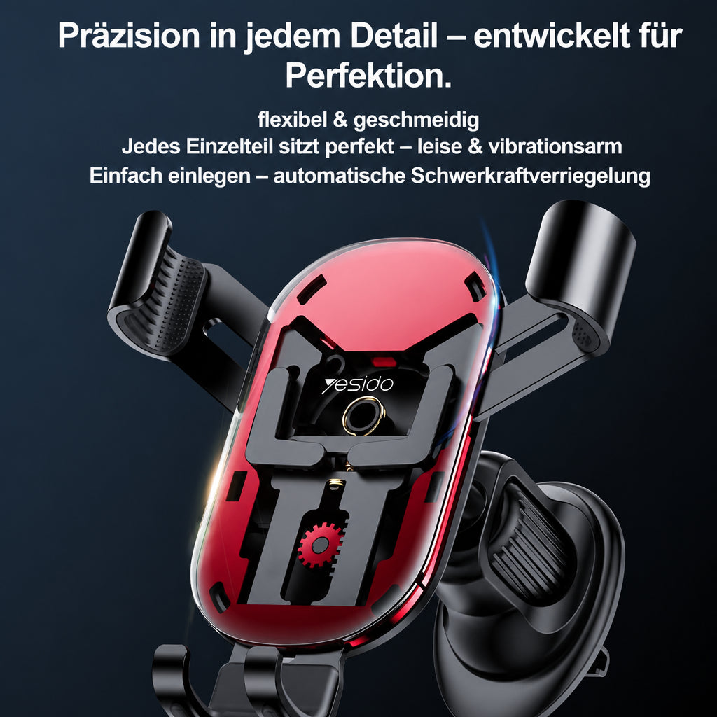 Handyhalterung Aluminium Lüftungsgitter – automatische Verriegelung