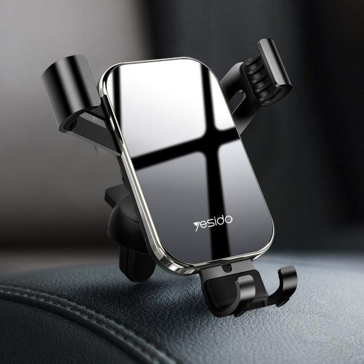 YESIDO Schwerkraft Auto-Handyhalterung aus Aluminium &amp; Glas