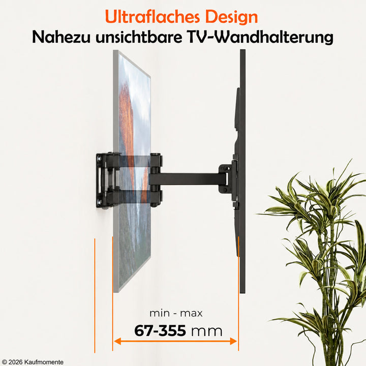 TV-Wandhalterung – schwenkbar &amp; neigbar, 32–75 Zoll –  bis 40 kg