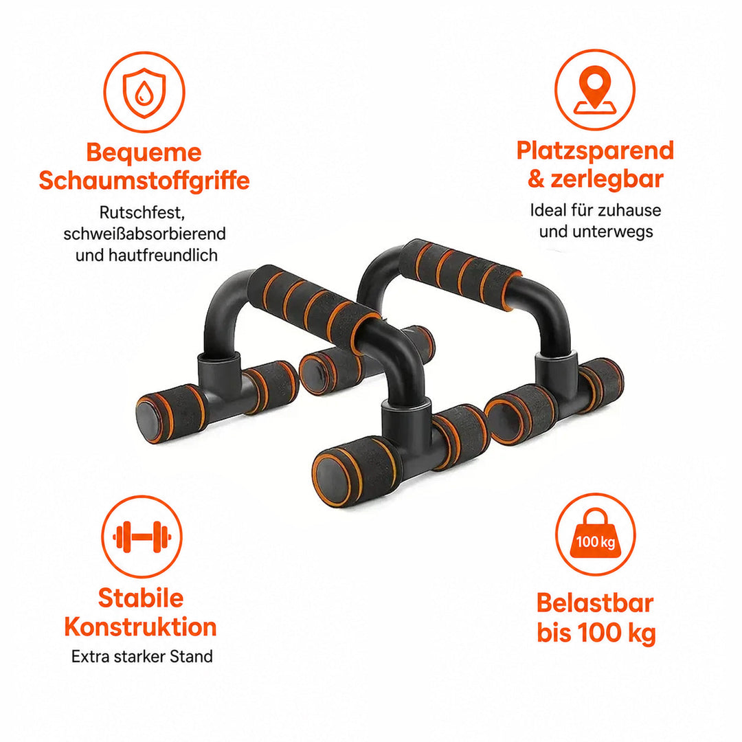 Liegestützgriffe – ergonomisches H-Rahmen Schaumstoffgriffe, rutschfest