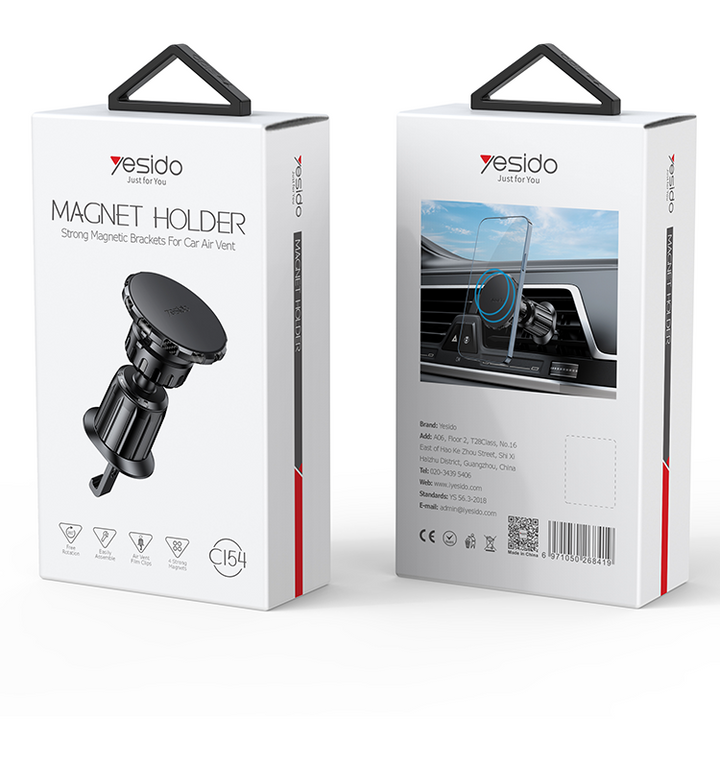 Magnetische Autolüftungshalterung – 360° Kugelgelenk - inkl. Metallplatten