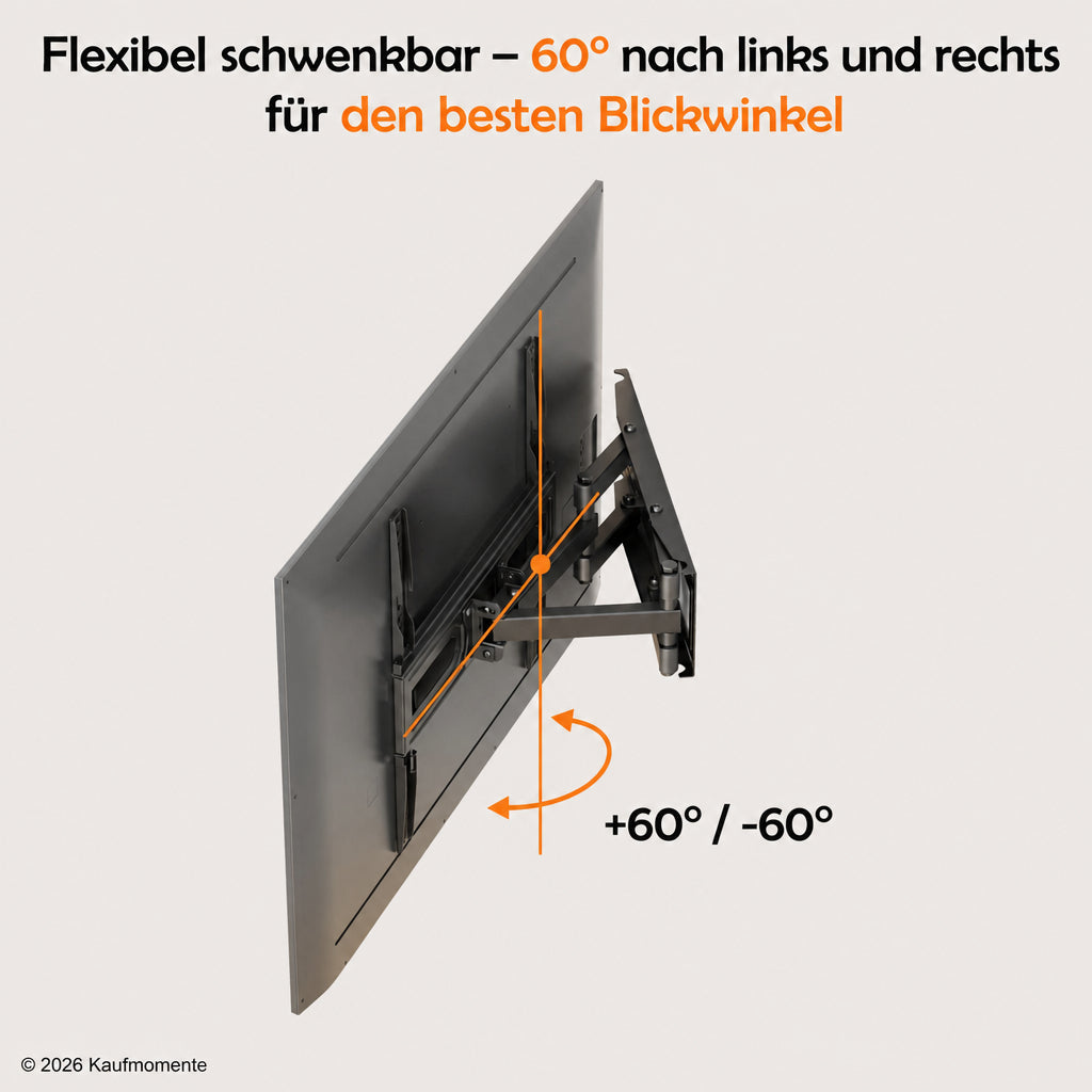 TV-Wandhalterung – schwenkbar &amp; neigbar, 32–75 Zoll –  bis 40 kg