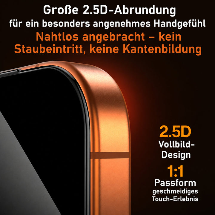 Panzerglas für iPhone 17 / 16 Pro Max – 9H Displayschutz