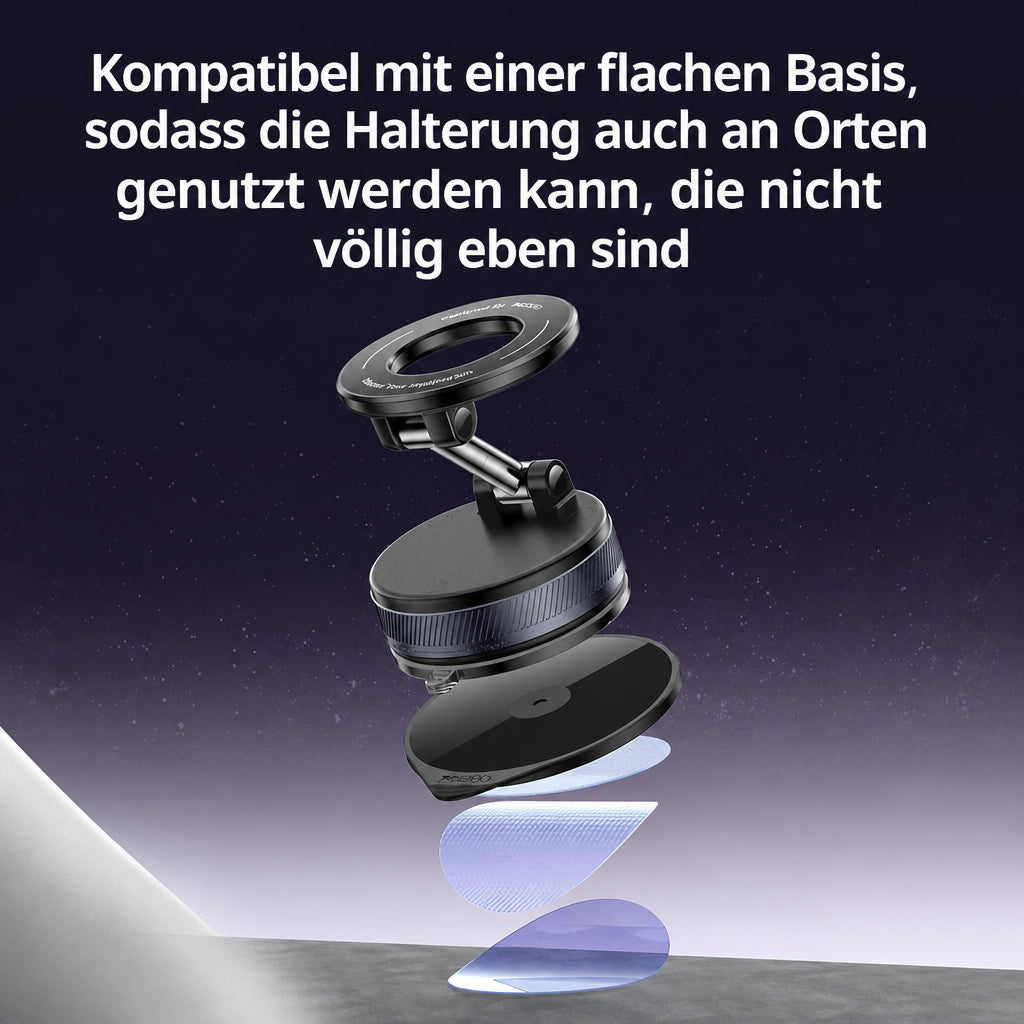 Handyhalterung Metall - Magnetisch – MagSafe-kompatibel, Vakuum-Saugfuß