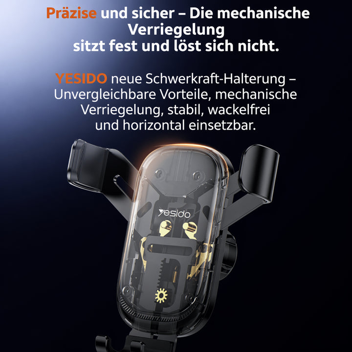 Handyhalterung – Einzigartige Schwerkraftverriegelung, Horizontal &amp; Vertikal