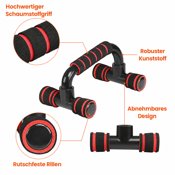 Liegestützgriffe – ergonomisches H-Rahmen Schaumstoffgriffe, rutschfest