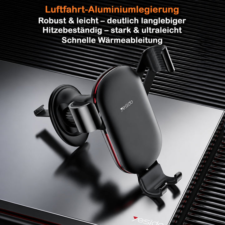 Handyhalterung Aluminium Lüftungsgitter – automatische Verriegelung
