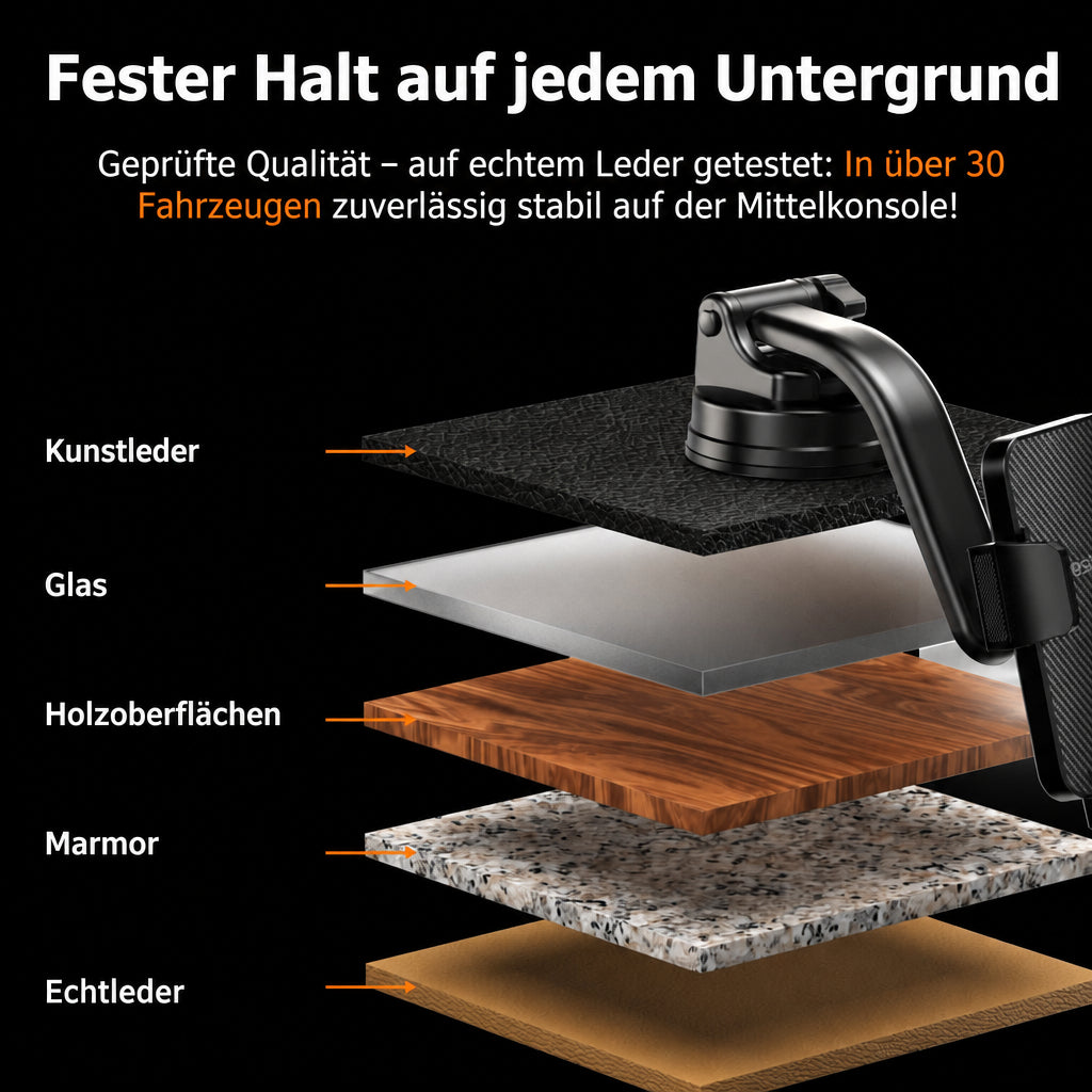 Handyhalterung Saugnapf für Windschutzscheibe &amp; Armaturenbrett