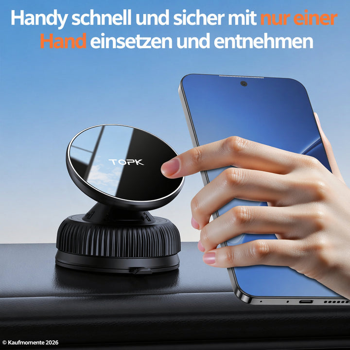 Magnetische Handyhalterung Auto – 20 Magnete, MagSafe-kompatibel, bis 2 kg Tragkraft