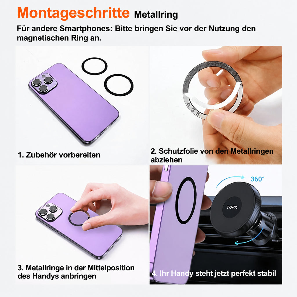 Magnetische Handyhalterung Auto – MagSafe fürs Lüftungsgitter