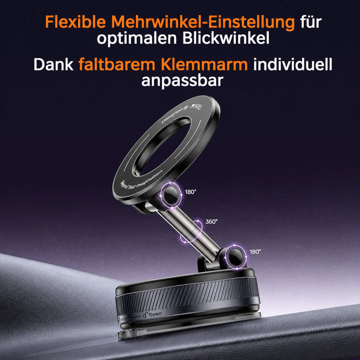 Handyhalterung Metall - Magnetisch – MagSafe-kompatibel, Vakuum-Saugfuß