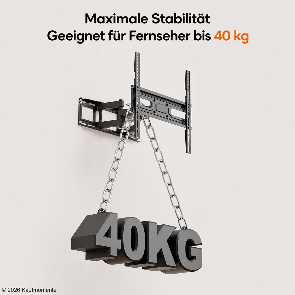 TV-Wandhalterung – schwenkbar &amp; neigbar, 32–75 Zoll –  bis 40 kg