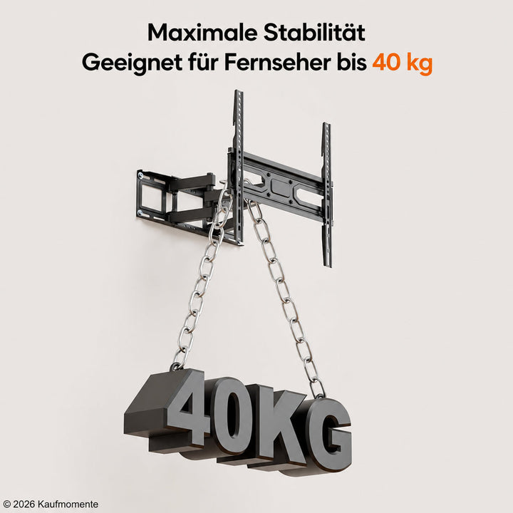 TV-Wandhalterung – schwenkbar &amp; neigbar, 32–75 Zoll –  bis 40 kg