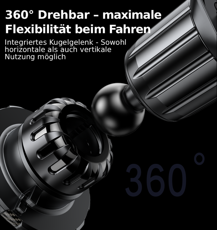 Magnetische Autolüftungshalterung – 360° Kugelgelenk - inkl. Metallplatten