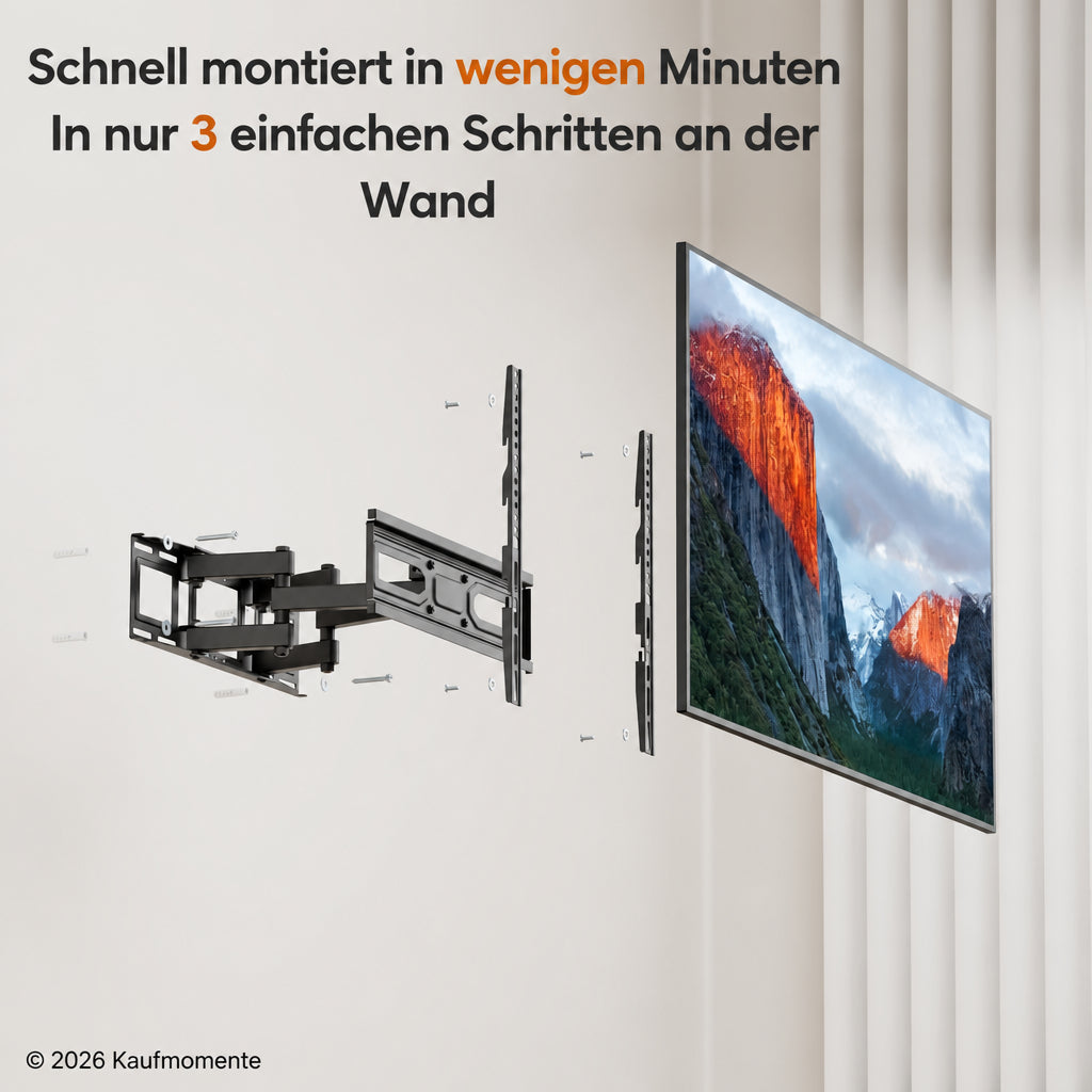 TV-Wandhalterung – schwenkbar &amp; neigbar, 32–75 Zoll –  bis 40 kg
