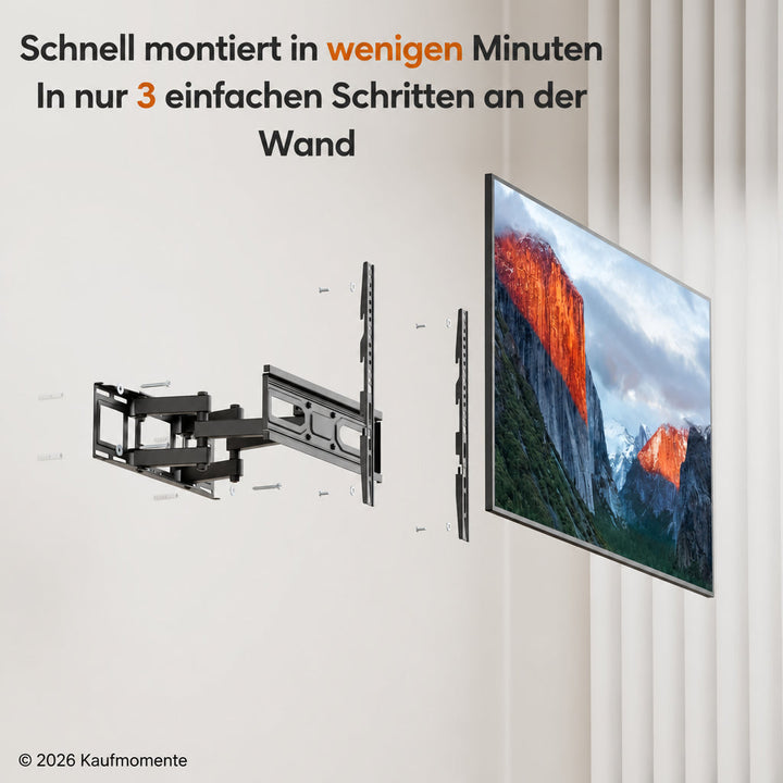 TV-Wandhalterung – schwenkbar &amp; neigbar, 32–75 Zoll –  bis 40 kg