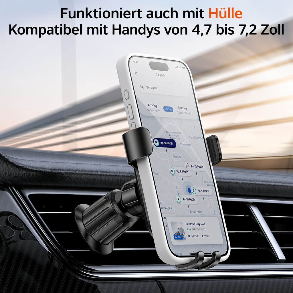 Handyhalterung – Einzigartige Schwerkraftverriegelung, Horizontal &amp; Vertikal