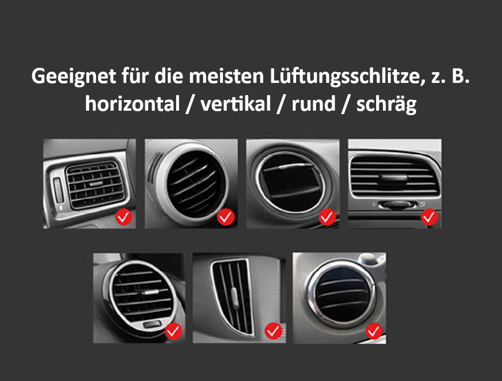 YESIDO Schwerkraft Auto-Handyhalterung aus Aluminium &amp; Glas