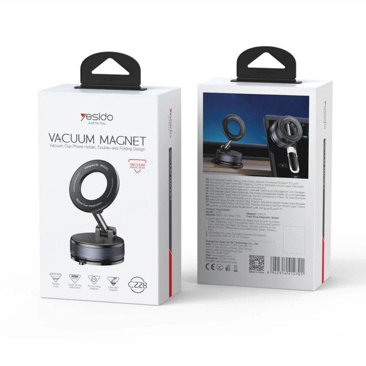 Handyhalterung Metall - Magnetisch – MagSafe-kompatibel, Vakuum-Saugfuß