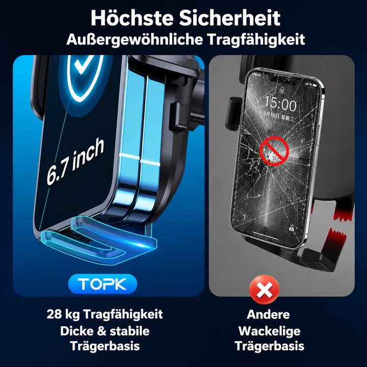 Auto-Handyhalterung Armaturenbrett – starker Nano-Saugnapf, 360° drehbar