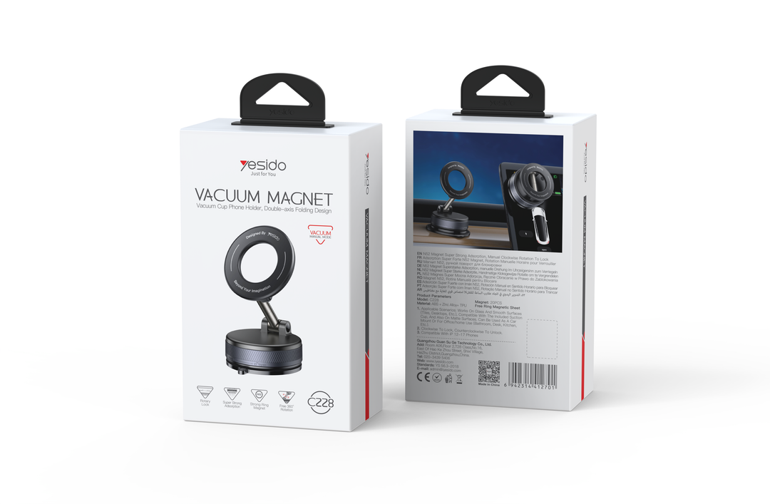 Handyhalterung Metall - Magnetisch – MagSafe-kompatibel, Vakuum-Saugfuß