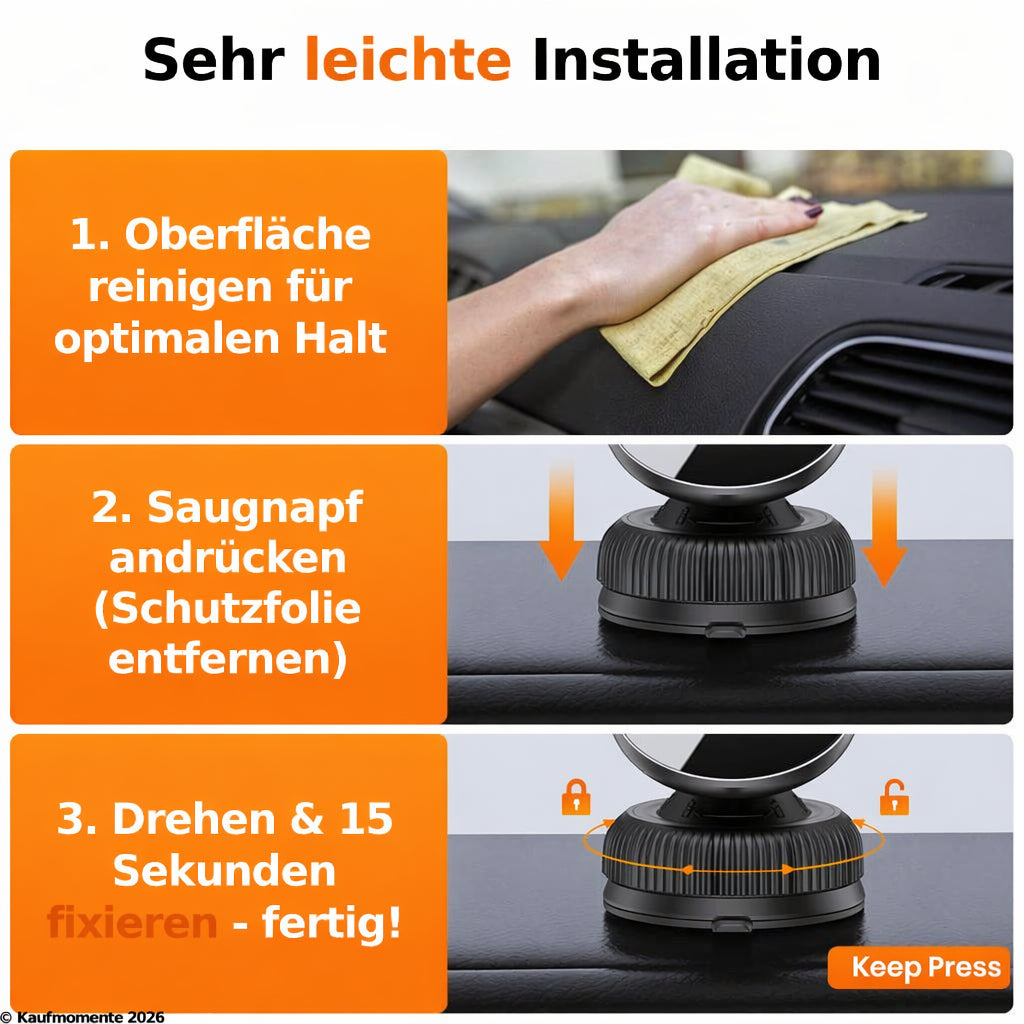 Magnetische Handyhalterung Auto – 20 Magnete, MagSafe-kompatibel, bis 2 kg Tragkraft