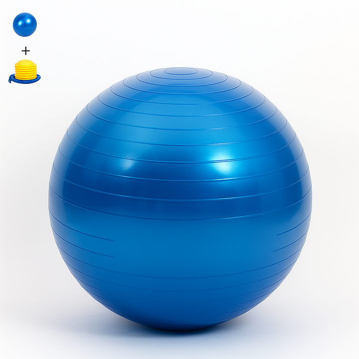 Gymnastikball Fitnessball – 120 kg Belastbarkeit, inkl. Fußpumpe