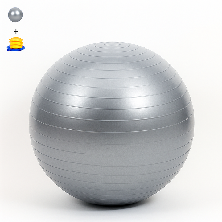 Gymnastikball Fitnessball – 120 kg Belastbarkeit, inkl. Fußpumpe