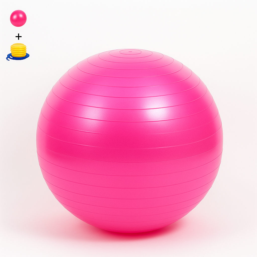 Gymnastikball Fitnessball – 120 kg Belastbarkeit, inkl. Fußpumpe