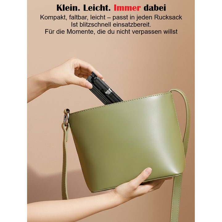 Selfie Stick mit Stativ &amp; Bluetooth Fernauslöser | 74 cm Auszug, 10 m Reichweit