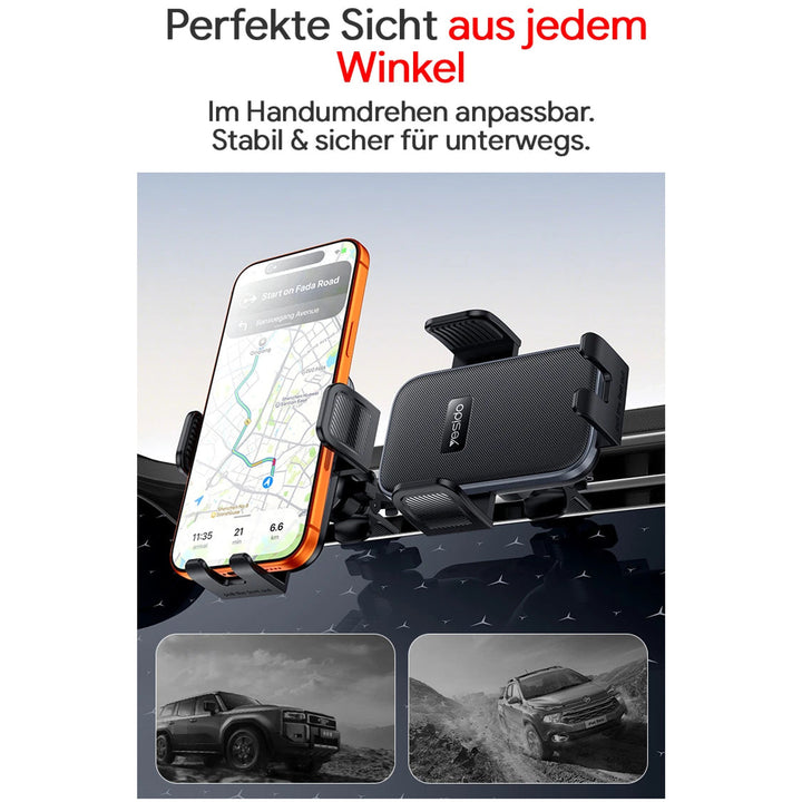 YESIDO Handyhalterung für das Lüftungsgitter in Schwarz – Produktbild 3